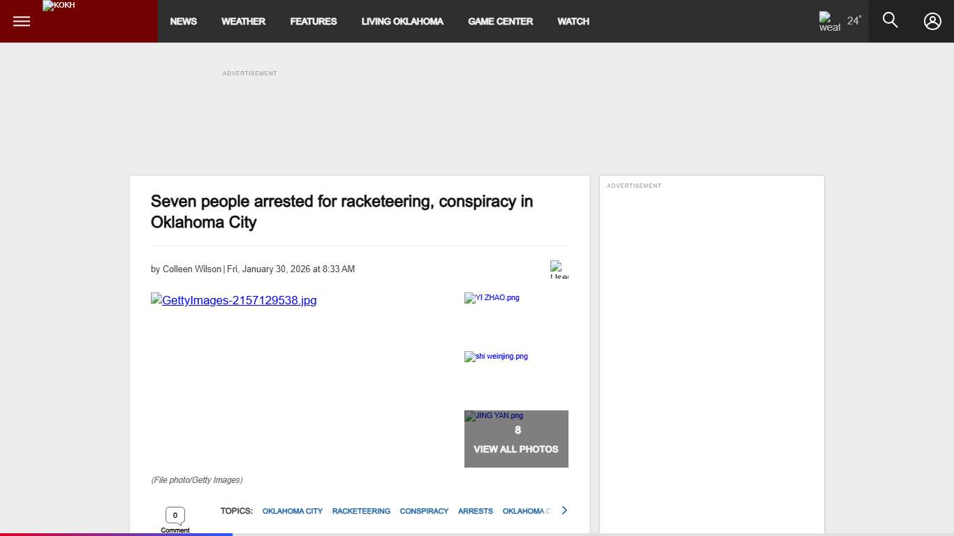 Seven people arrested for racketeering, conspiracy in Oklahoma City